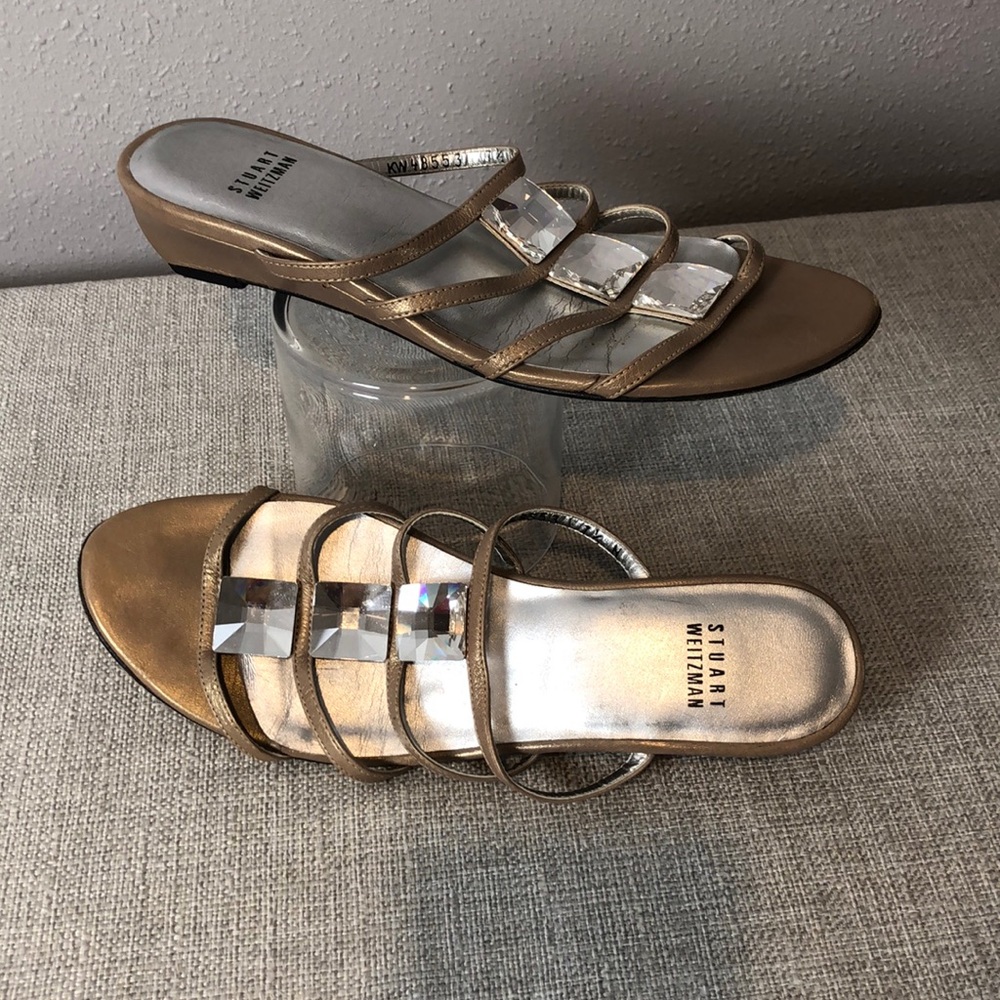 Stuart Weitzman Sandal size 7.5N bejeweled flat